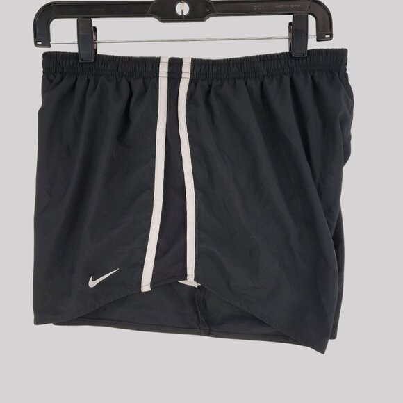 Nike Dri-Fit Womens Black Running Shorts Elastic Waistband Size L - Picture 3 of 8